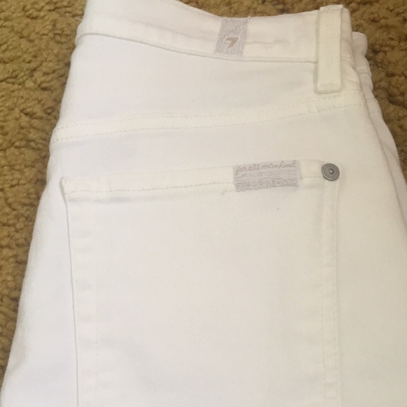 7 for all mankind high rise ankle skinny jeans white sample size 27 - Picture 2 of 2